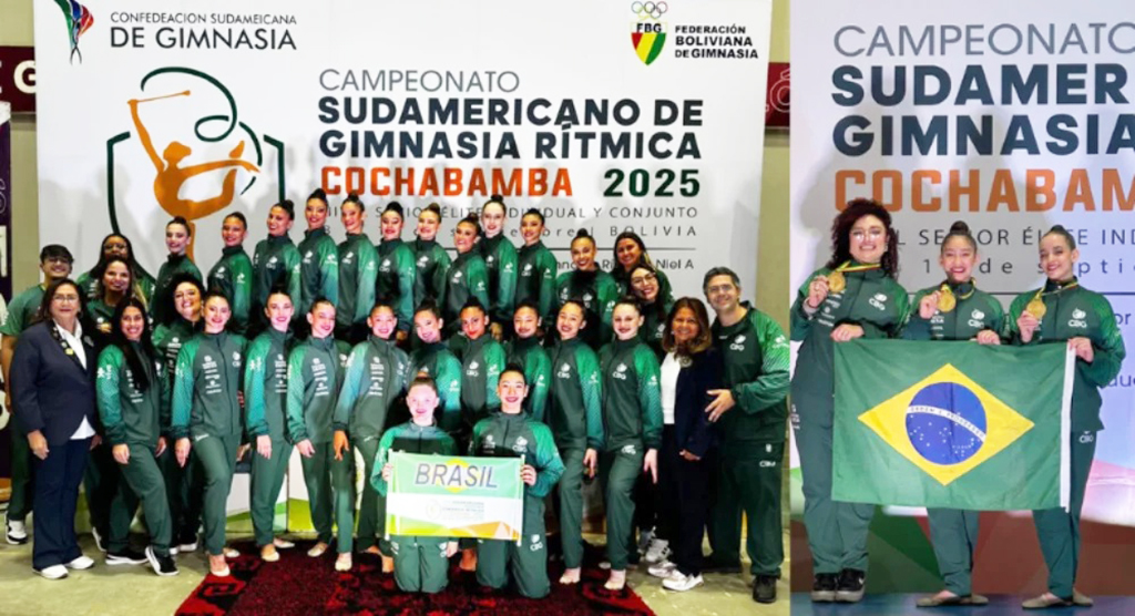 Atletas de Osasco se destacam, na Bolívia, no Sul-Americano de ginástica rítmica
