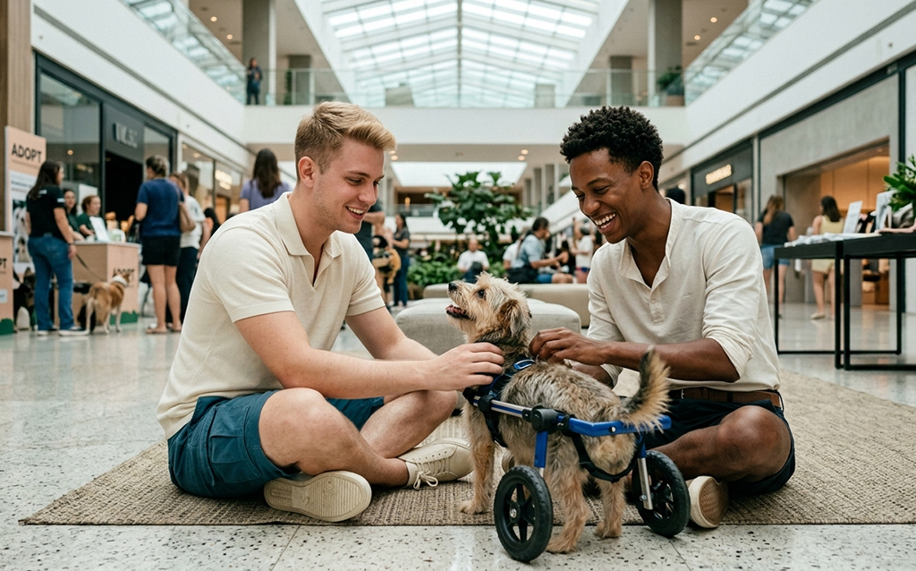 Adoção de pets com deficiência neste sábado no Shopping Iguatemi Alphaville